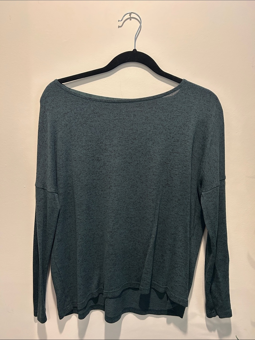 Women’s Long Sleeve Boatneck Top in Dark Teal